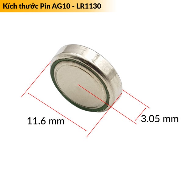 Pin cúc áo AG10 | LR1130 | LR1131 | LR54 | 389 điện áp 1.5V
