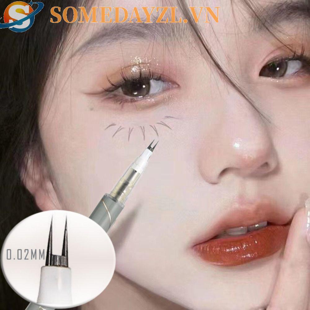 SOMEDAYZL Bút Kẻ Mắt Hai Đầu Siêu Mịn Tự Nhiên Mau Khô Không Lem Màu Đen / Nâu