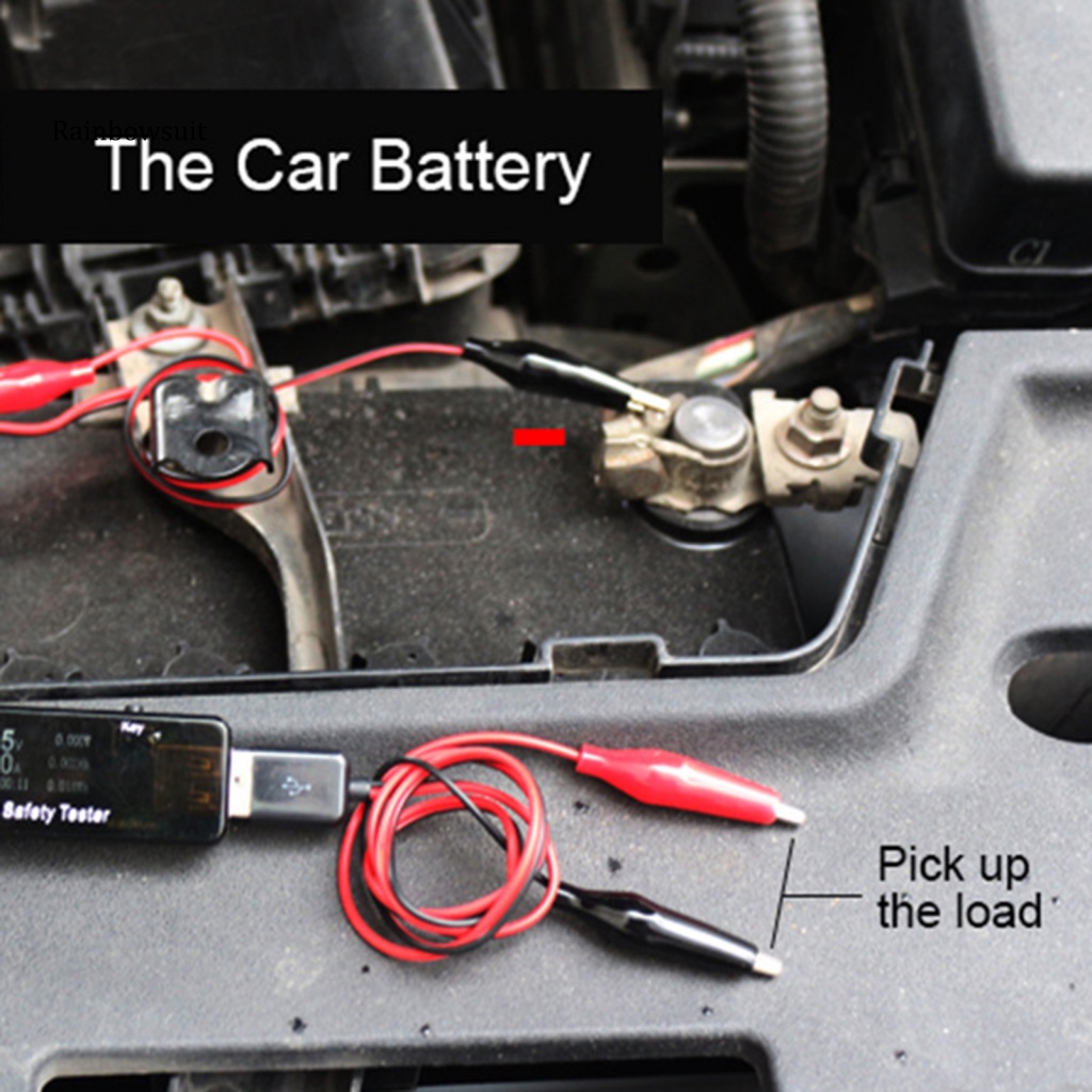 Set 2 Dây Cáp USB Đầu Đực / Cái Kẹp Cá Sấu Kiểm Tra Vôn Kế