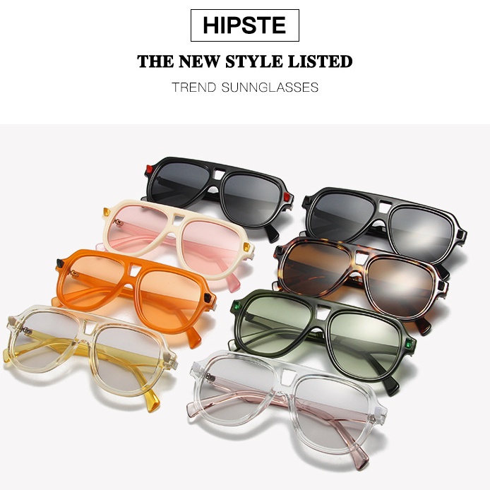 Kính Mát Gọng Vuông Kim Loại Thời Trang Cho Nam Nữ