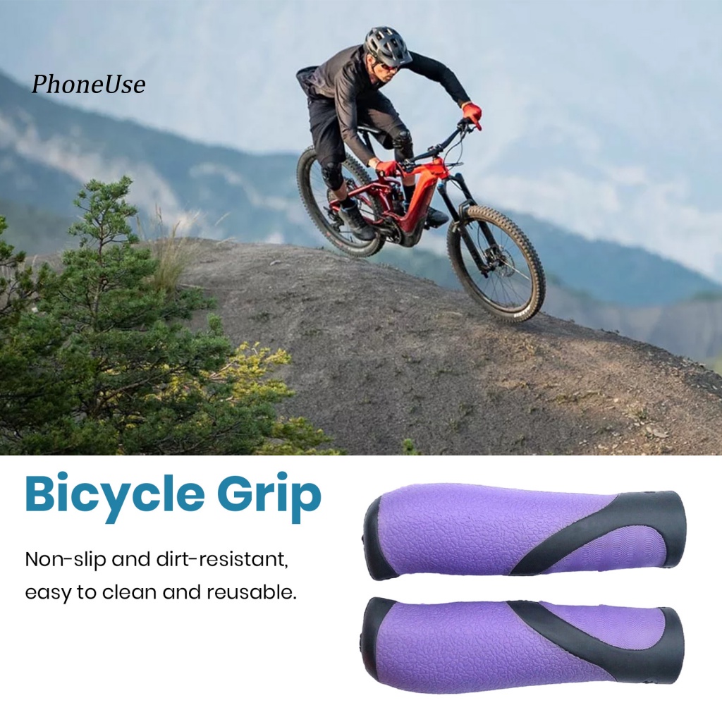 1 Cặp Vỏ Bọc Tay Lái Xe Đạp Trái / Phải Bằng Cao Su PU Chống Trượt