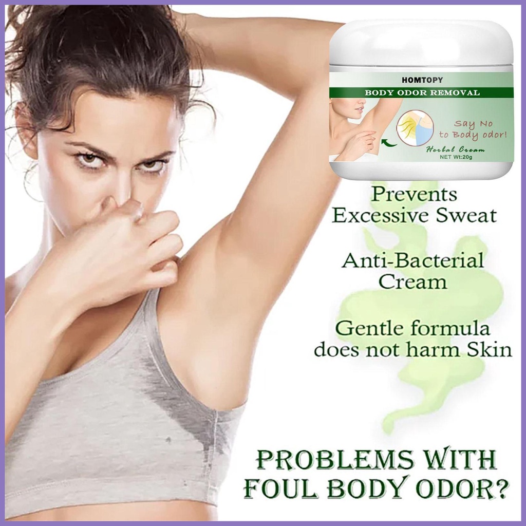 Kem Thảo Dược Tự Nhiên 0.7 Oz Loại Bỏ Mùi Hôi Dưới Cánh Tay Lâu Trôi Cho nota2vn