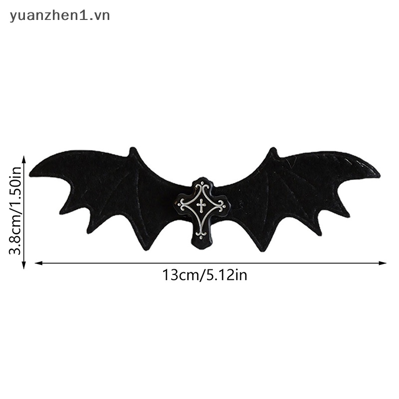 Kẹp Tóc Hình Đầu Lâu / Dơi / Thiên Thần Phong Cách Gothic Sáng Tạo Cho Dịp Halloween
