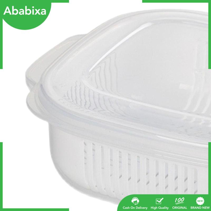 Hộp Đựng Thức Ăn Hai Tầng Dùng Cho Tủ Lạnh / Bánh Mì / Trái Cây / Salad