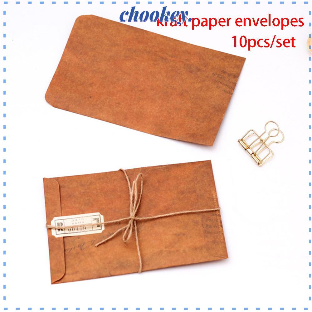 CHOOKEY Set 10 Bìa Thư Văn Phòng Phẩm Tự Làm Độc Đáo Xinh Xắn