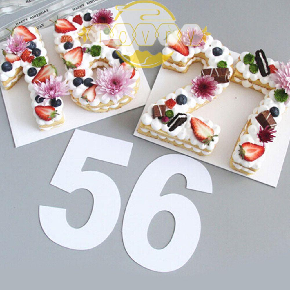 IVORY Khuôn Làm Bánh Sinh Nhật Hình Chữ Số Từ 0-8 Bằng Nhựa