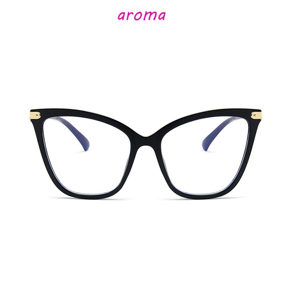 AROMA Mắt Kính Gọng Trong Suốt Chống Ánh Sáng Xanh Phong Cách Retro Độc Đáo