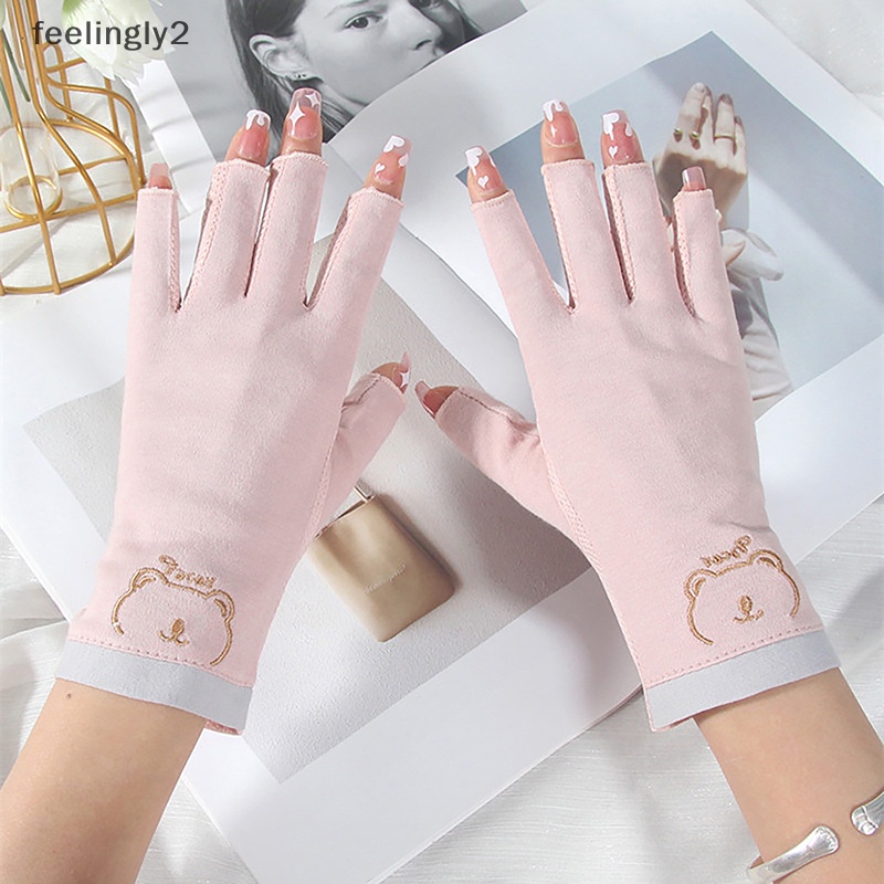 1 Đôi Găng Tay Đèn LED UV Bảo Vệ Móng Tay Chống Bức Xạ