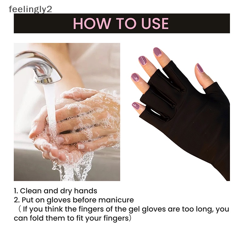 1 Đôi Găng Tay Chống Tia UV Bảo Vệ Móng Nghệ Thuật