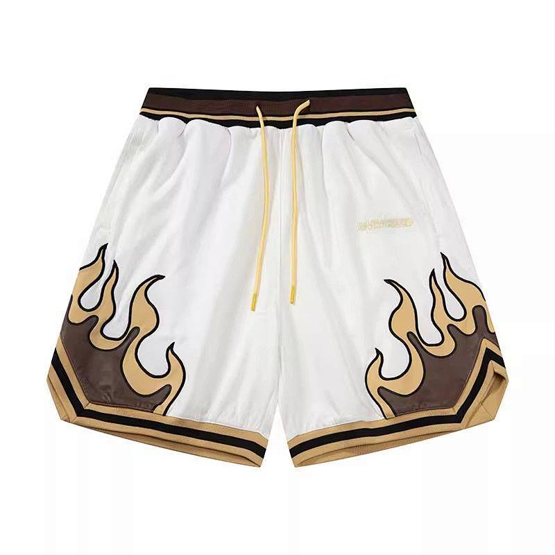 Unshackled American Flame Series Mesh Shorts Men's Asian Heavy Craft Quick-Drying Sports Basketball Shorts Yang Zheng HZQq