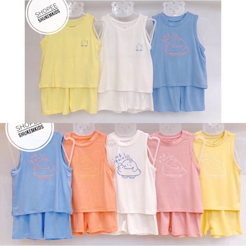 Punchun- Bộ ba lỗ mềm mát punchun cho bé trai bé gái 6m-5y