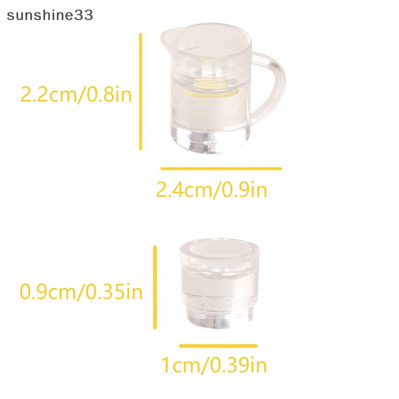 1 Bộ Ly Nước Chanh Trang Trí Nhà Búp Bê 1: 12