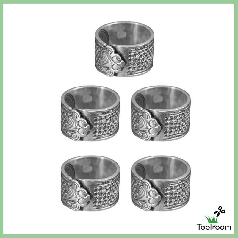 Bộ 5 Phụ Kiện Bảo Vệ Ngón Tay Bằng Hợp Kim Bền Chắc Khi May Vá