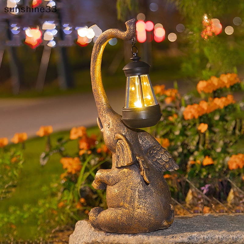 Tượng Voi Bằng Nhựa Resin Trang Trí Sân Vườn