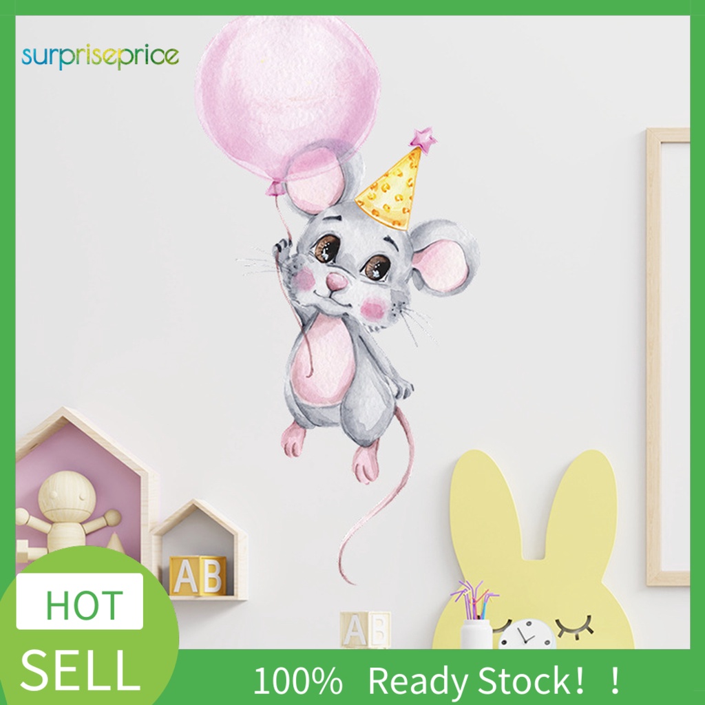 Miếng Dán Tường Trang Trí Hình Chuột Tự Dính Bằng PVC Chống Nước