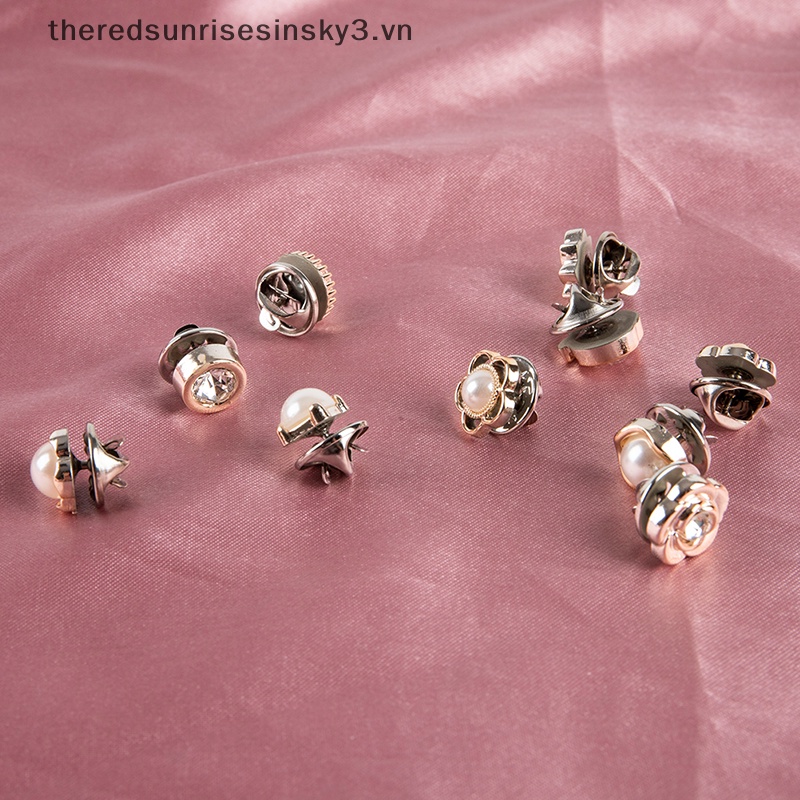 Set 10 Ghim Cài Áo Đính Đá / Ngọc Trai Nhân Tạo Thời Trang