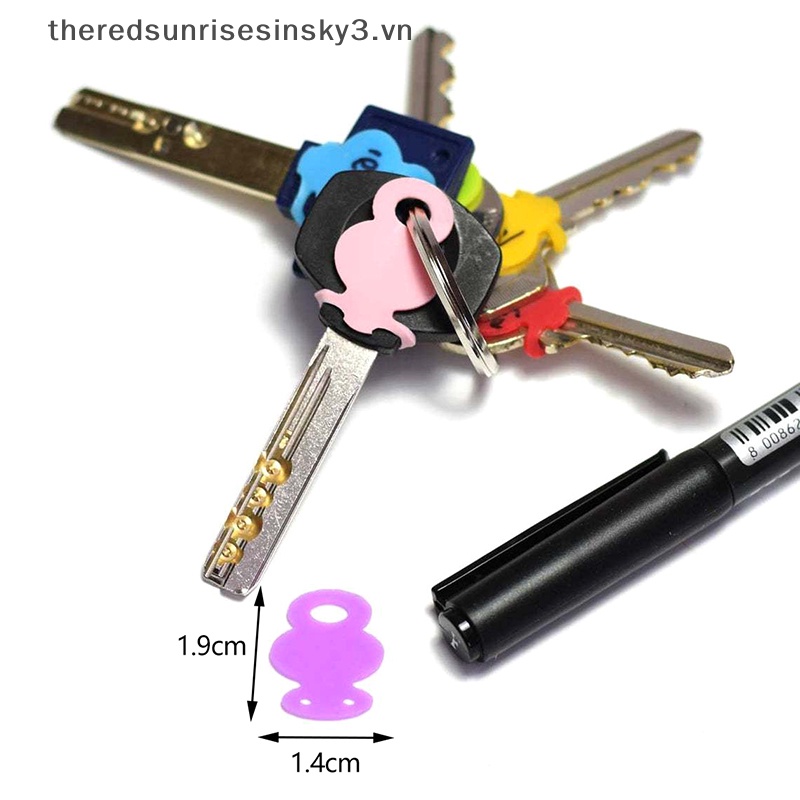 Bộ 12 Vỏ Bọc Chìa Khóa Bằng Silicon Nhiều Màu Sắc