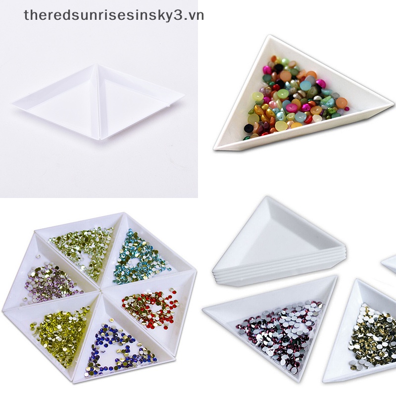 Bộ 2 Hộp Đựng Vật Dụng Hình Tam Giác Trang Trí Móng Tay Điện Thoại