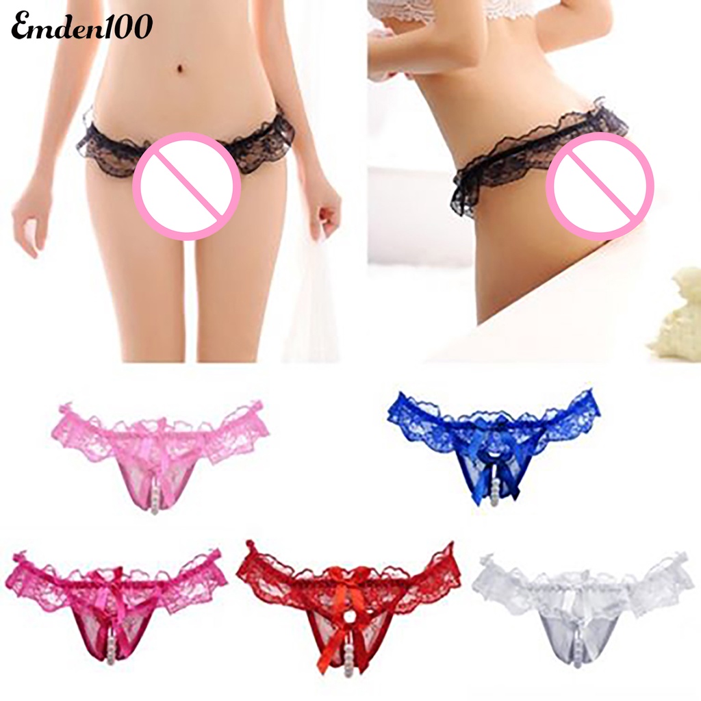 Quần Lót Ren Đính Ngọc Trai Gợi Cảm Cho Nữ