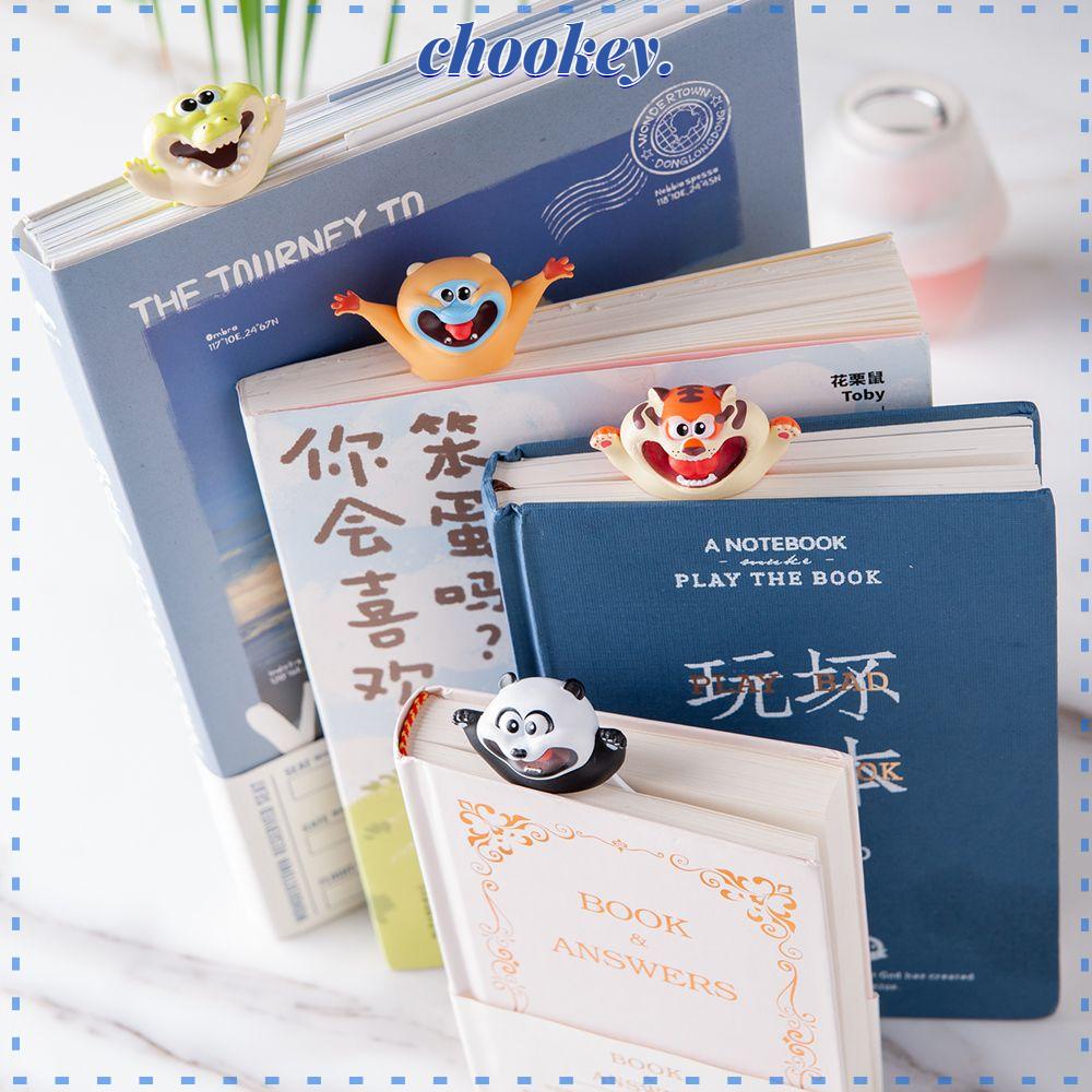 CHOOKEY Thẻ Đánh Dấu Trang Sách Hình Động Vật 3D