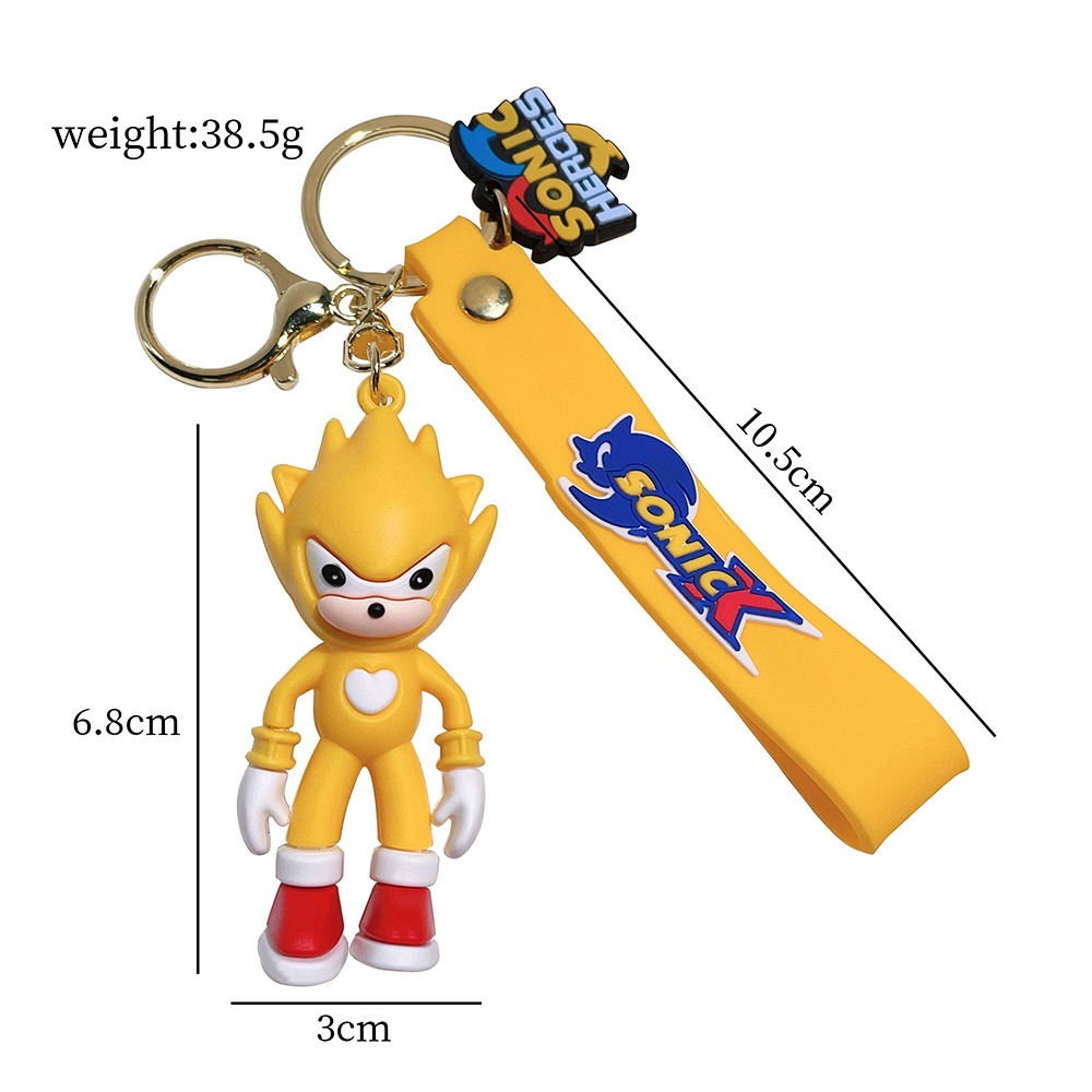 Hoạt Hình Anime Sonic Nhân Vật Hành Động Móc Khóa Móc Chìa Khóa Vòng Chìa Khóa Kawaii Silicone Túi Xách Xe Mặt Dây Đồ Chơi