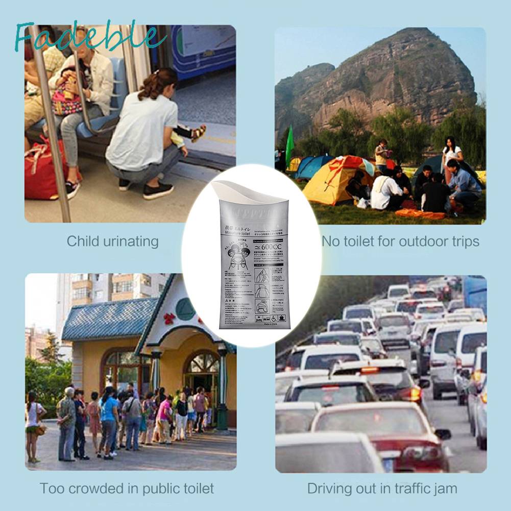 Set 4 Túi Đi Vệ Sinh Khẩn Cấp Sử Dụng Một Lần Cho Nam Và Nữ