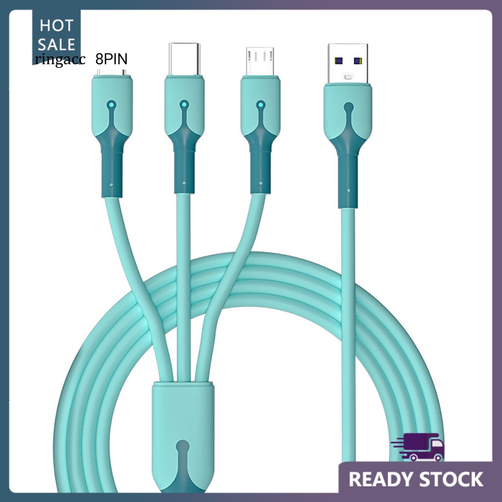 Cáp Sạc / Truyền Dữ Liệu Đầu USB / Micro USB / 8Pin Có Đèn Báo Hiệu Cho Văn Phòng 5A Type-C