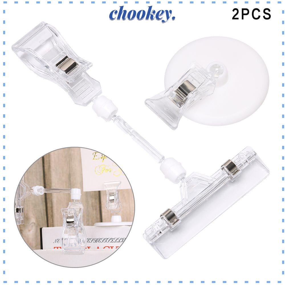 CHOOKEY Set 2 Kẹp Giữ Thẻ Bằng Nhựa Có Thể Điều Chỉnh