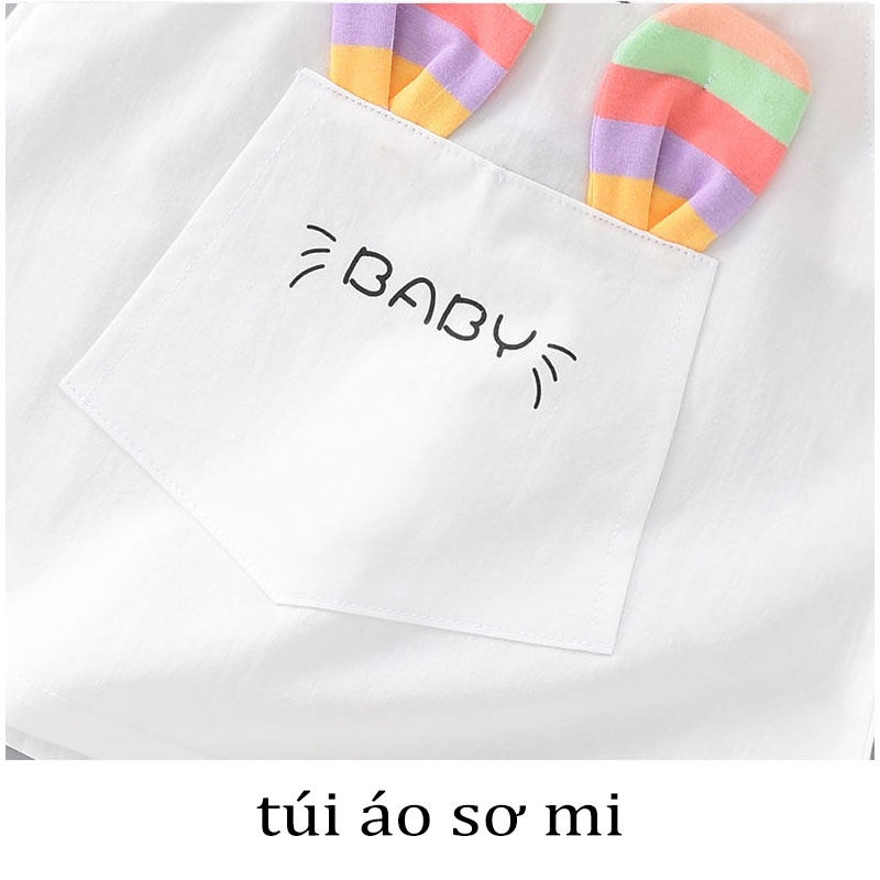 Đầm Cotton Mỏng Mùa Hè Tay Cộc Phong Cách Mới Cho Bé Gái