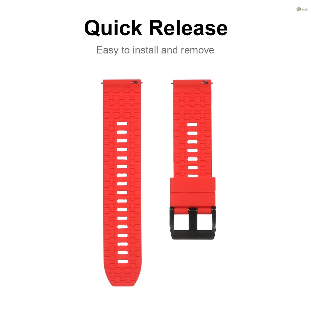 Dây Đeo Silicone Mềm 22mm Có Khóa Thoáng Khí 22mm Cho Đồng Hồ Thông Minh / Truyền Thống