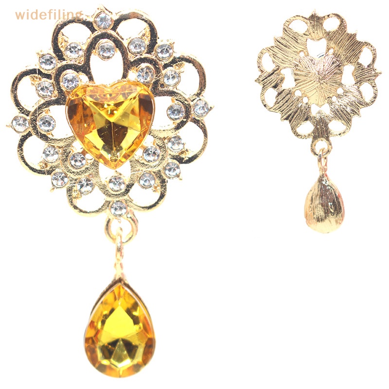 Bộ Thẻ Cài Áo Đính Đá Pha Lê Hình Giọt Nước Và Trái Tim Dùng Làm Quà Tặng