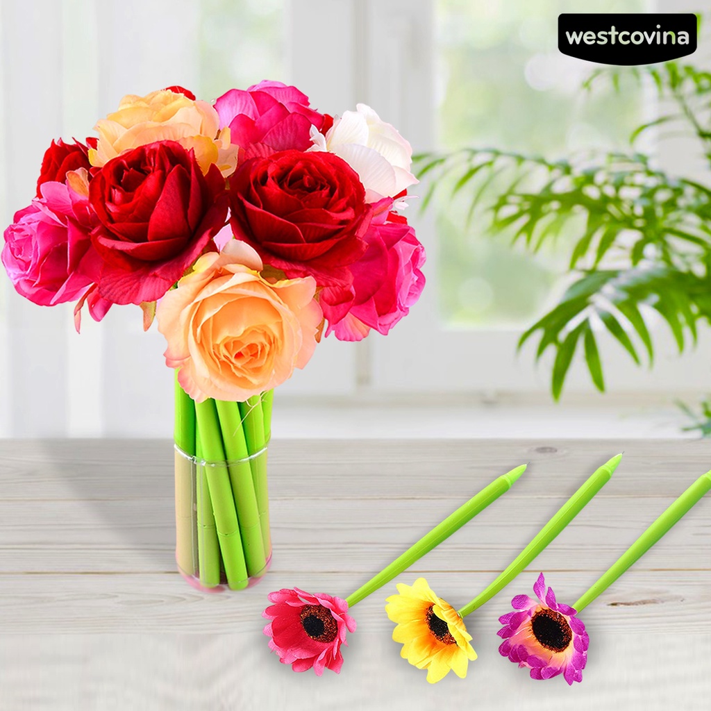 [WSTN]✎2 Bút Mực Đen Ngòi 0.5mm Hình Bông Hoa