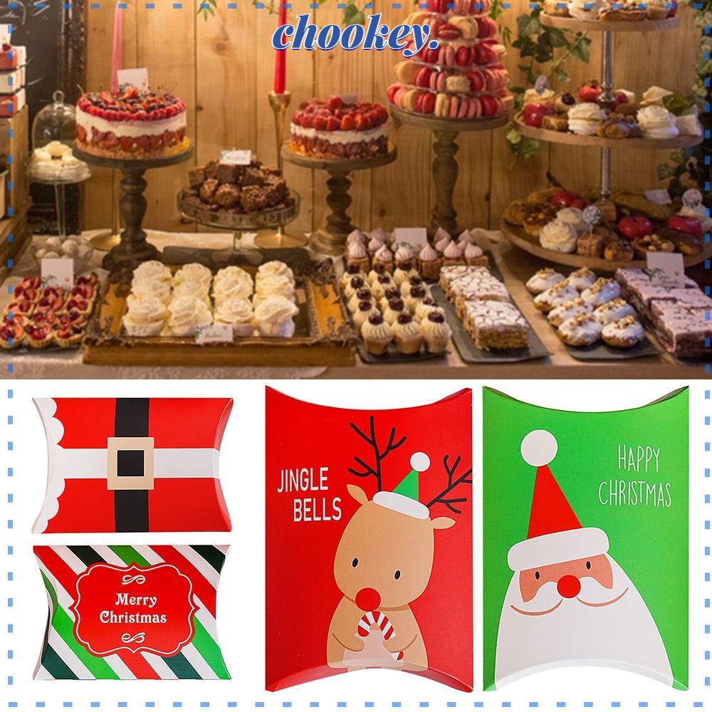 CHOOKEY Hộp Đựng Bánh Quy In Chữ Merry Christmas