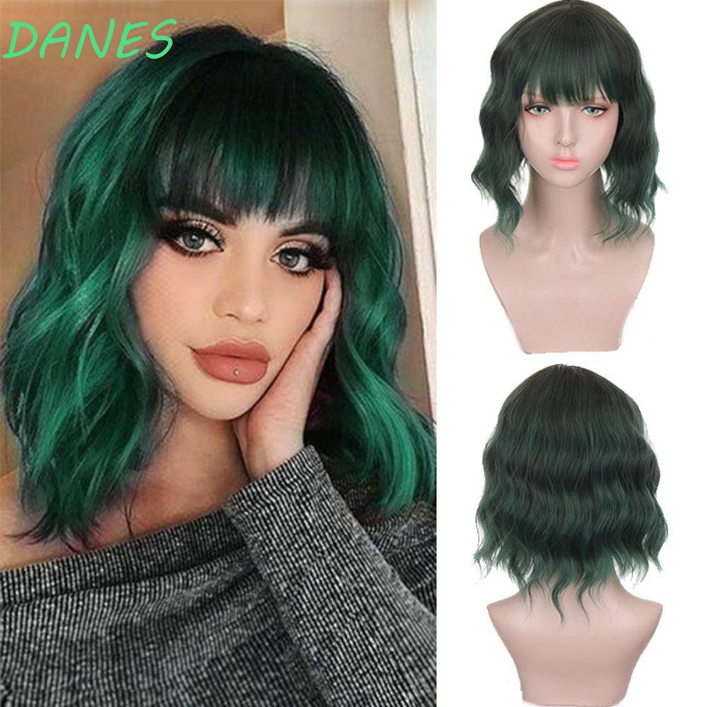 DANES Bộ Tóc Giả Bob Ngắn Bằng Sợi Tổng Hợp Hóa Trang Lolita Cho Nữ