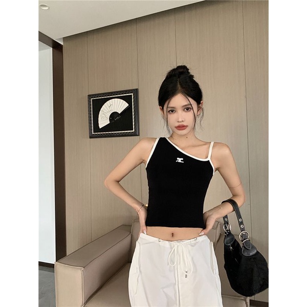 Áo Thun Croptop Thêu Họa Tiết Thời Trang Mùa Hè Xinh Xắn Cho Nữ