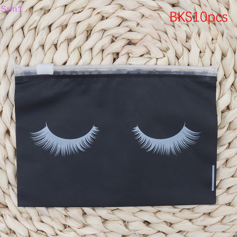 Set 1: 10 Túi Nhựa Đựng Đồ Trang Điểm Có Khóa Kéo Tiện Dụng