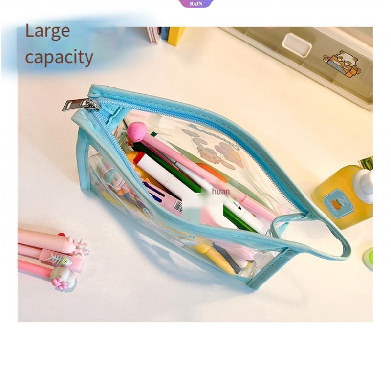 1 Túi Đựng Bút Bằng PVC Trong Suốt Hình Cinnamoroll Kuromi My Melody Dễ Thương