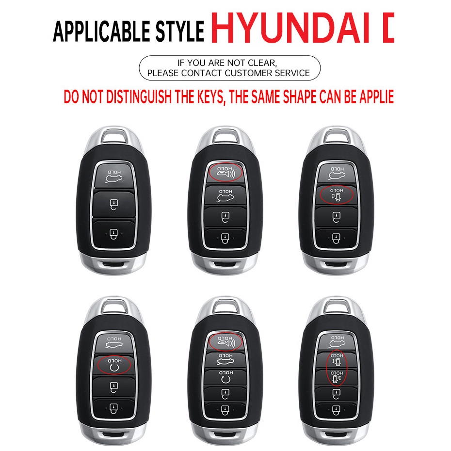Vỏ Bọc Chìa Khóa Bằng Hợp Kim Kẽm Cho hyundai i10 / tucson / elantra 2020 i10 stargazer creta 2022-2023 santafe i10