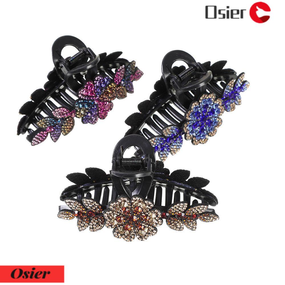 OSIER1 Kẹp Tóc Mỏ Vịt Đính Kim Cương Giả Thanh Lịch Cho Nữ