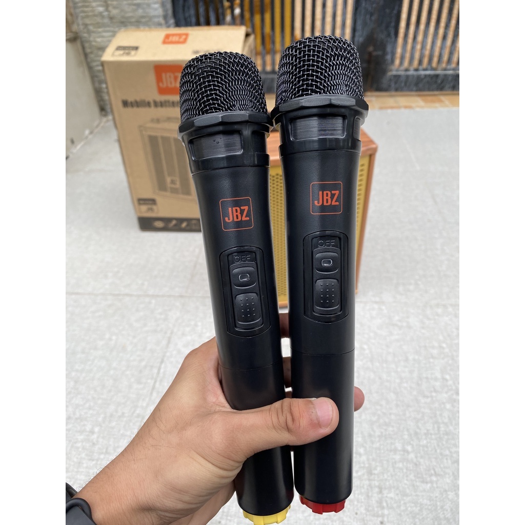 Loa kéo Karaoke Bluetooth JBZ J9 Bass 30/J6 Bass 15/J7 2 tấc/J8, Có 2 Micro không dây đi kèm