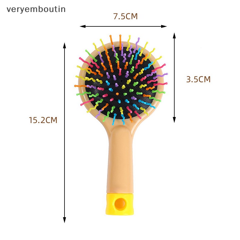 Lược Chải Tóc Massage Da Đầu Kèm Gương Phong Cách Hoạt Hình Dễ Thương Cho Bé Gái