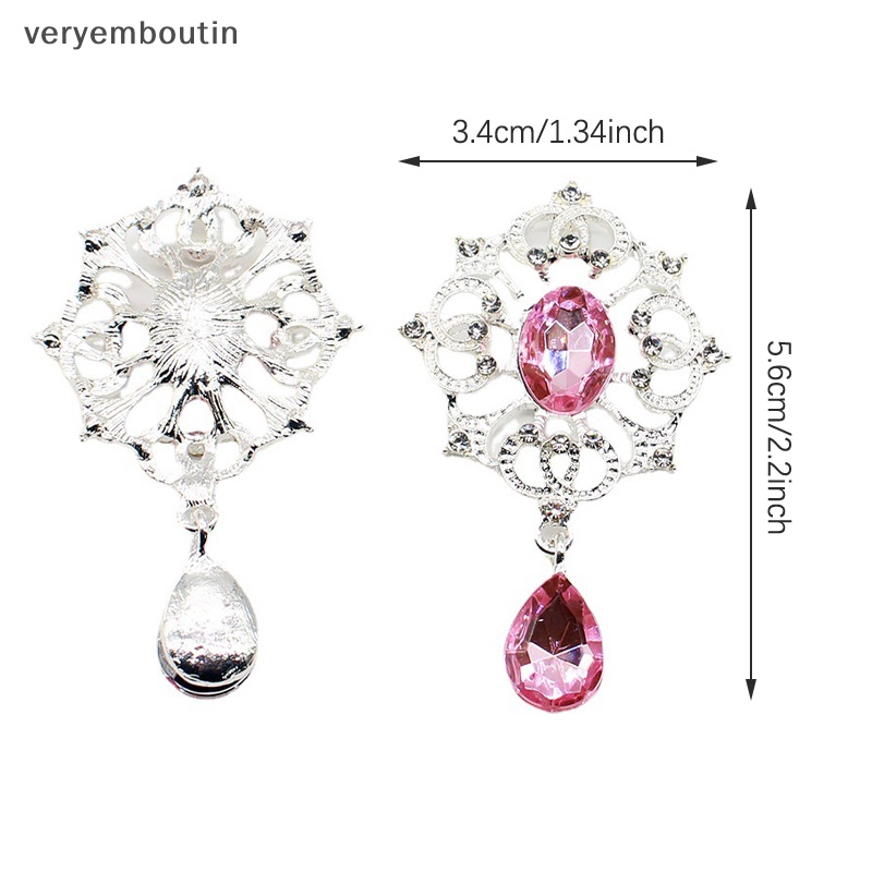 Mặt Dây Chuyền Phẳng Bằng Hợp Kim Bạc 34 * 56mm Dùng Làm Phụ Kiện Trang Trí Tóc DIY