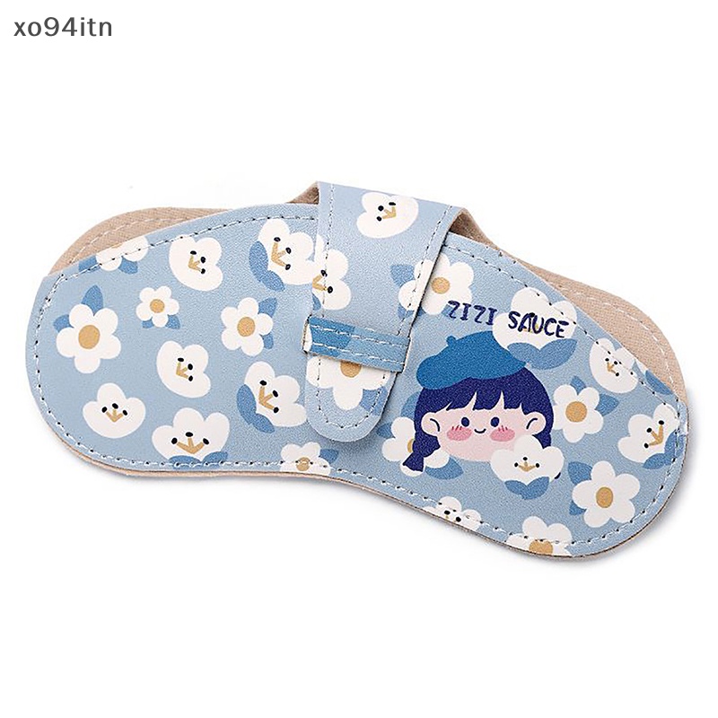 1 Hộp Đựng Mắt Kính Bằng Da PU Siêu Mỏng Họa Tiết Hoạt Hình Dễ Thương