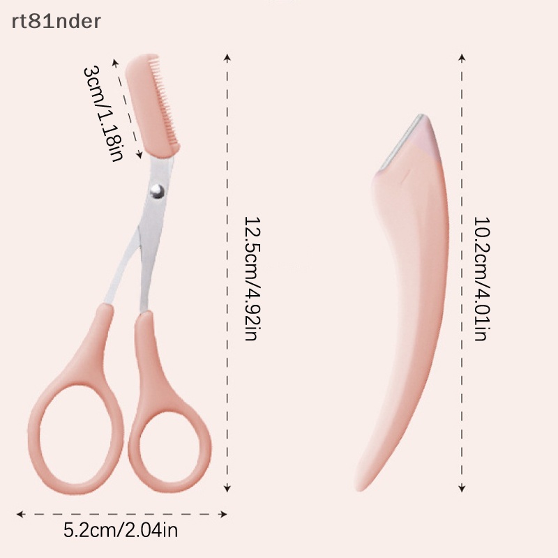Bộ 1 / 2 / 3 Kéo Cắt Tỉa Lông Mày Tiện Dụng Cho Nữ