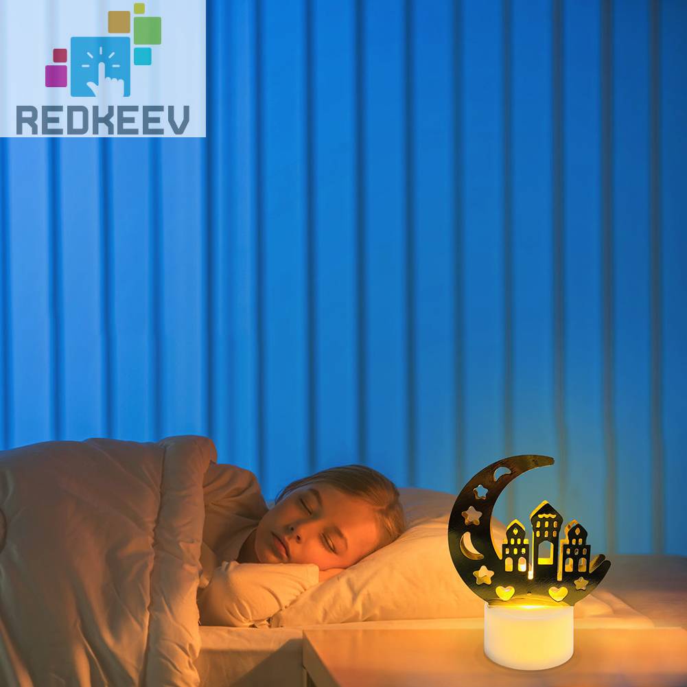 Đèn Ngủ LED Hình Mặt Trăng Bảo Vệ Mắt Cho Eid Al Fitr