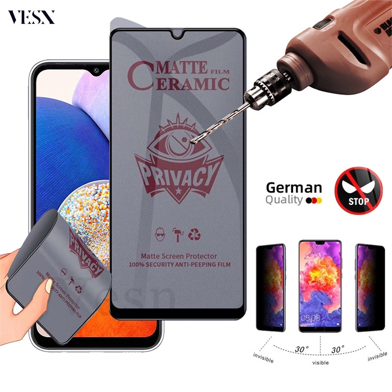 Kính cường lực chống nhìn trộm full màn dành cho Samsung ss Galaxy S23 A05 A05s A54 A34 A24 A14 A04 A04E A04s A03 A03s A13 A23 A53 A73 M14 M23 M33 M53 S21 S20 FE 4G 5G 2023