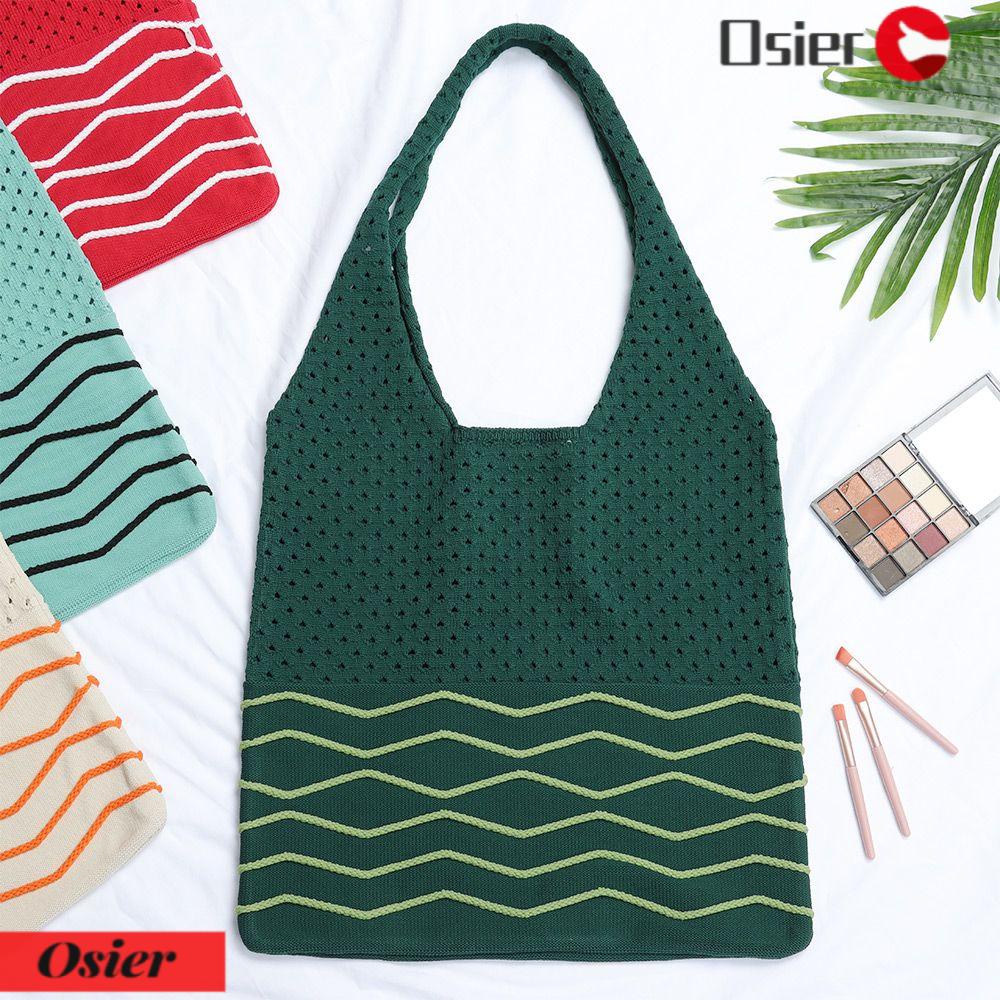 OSIER1 Túi Xách Đeo Vai Đan Len Cỡ Lớn Thời Trang Nữ Sành Điệu