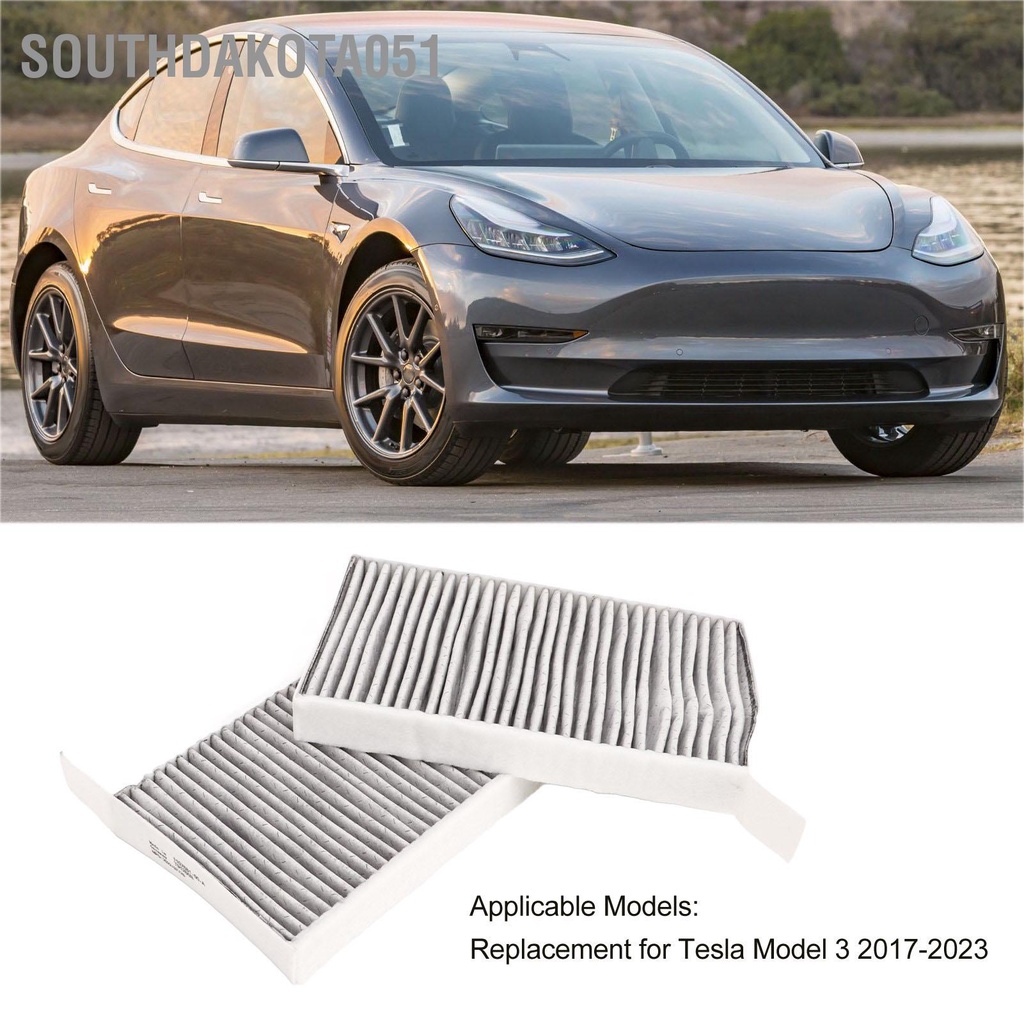 Southdakota051 2 Chiếc Lọc Không Khí Cabin 110768100A Mạnh Điều Hòa Thay Thế Cho Mẫu Tesla Model 3 2017 Đến 2023