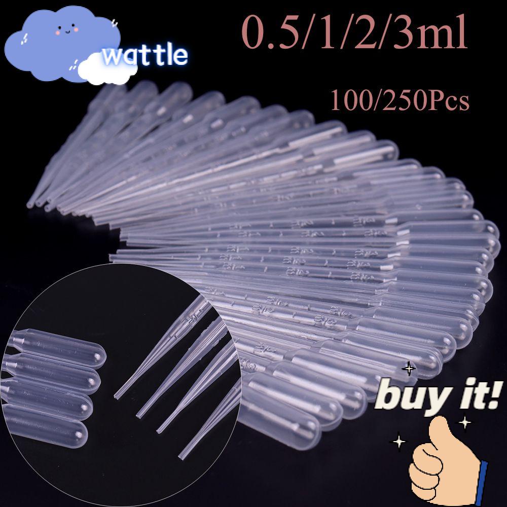 WATTLE 100 / 250 Ống Nhỏ Giọt Bằng Nhựa Trong Suốt Dùng Một Lần Đa Năng Tiện Dụng