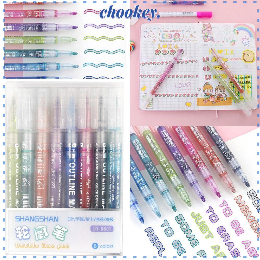 CHOOKEY Bộ Bút Đánh Dấu Màu Sắc Ngọt Ngào Xinh Xắn